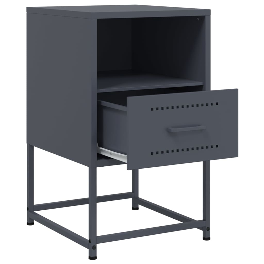 Bedside Cabinets 2 pcs Anthracite 36x39x60.5 cm Steel