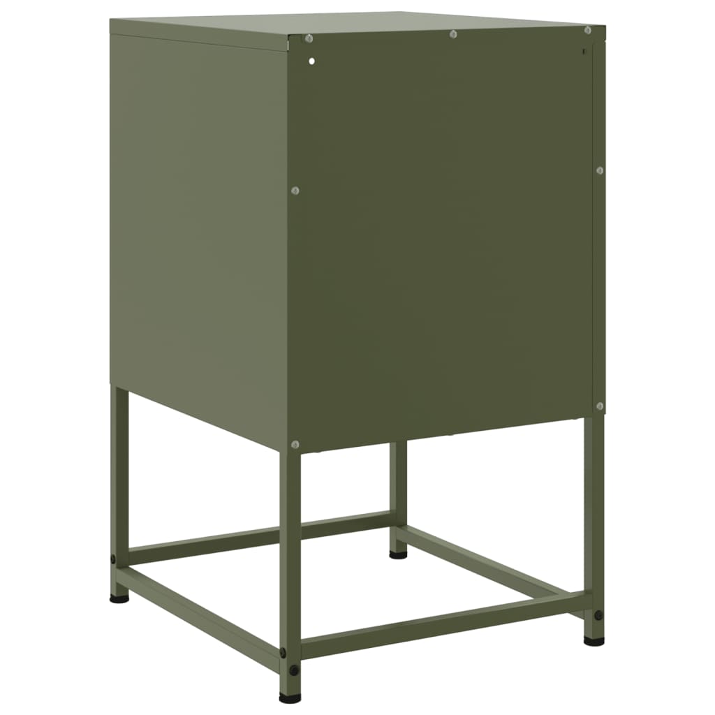 Bedside Cabinet Olive Green 36x39x60.5 cm Steel