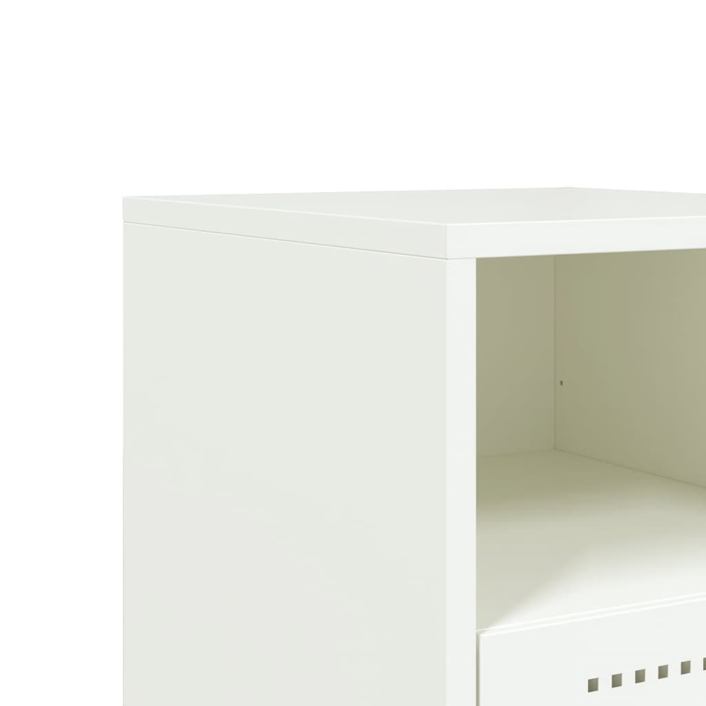 Bedside Cabinets 2 pcs White 36x39x60.5 cm Steel