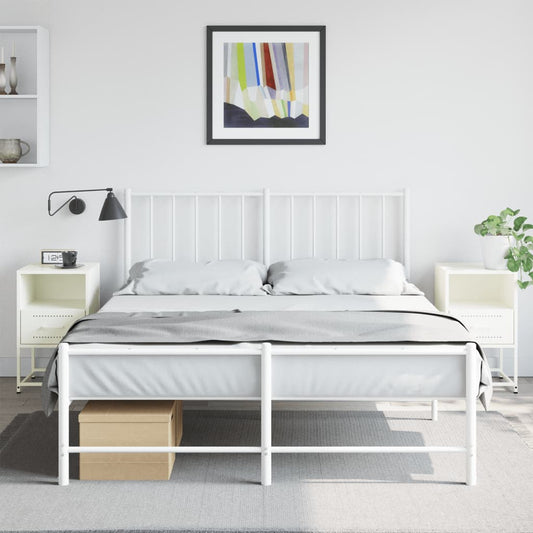 Bedside Cabinets 2 pcs White 36x39x60.5 cm Steel