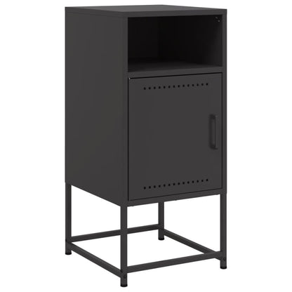 Bedside Cabinet Black 36x39x78 cm Steel