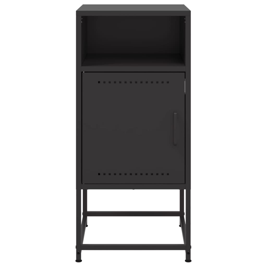 Bedside Cabinet Black 36x39x78 cm Steel