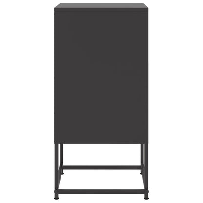 Bedside Cabinet Black 36x39x78 cm Steel