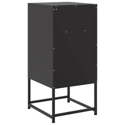 Bedside Cabinet Black 36x39x78 cm Steel