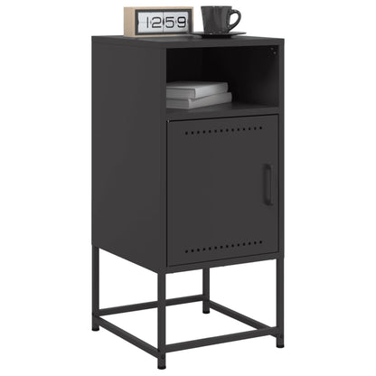 Bedside Cabinets 2 pcs Black 36x39x78 cm Steel