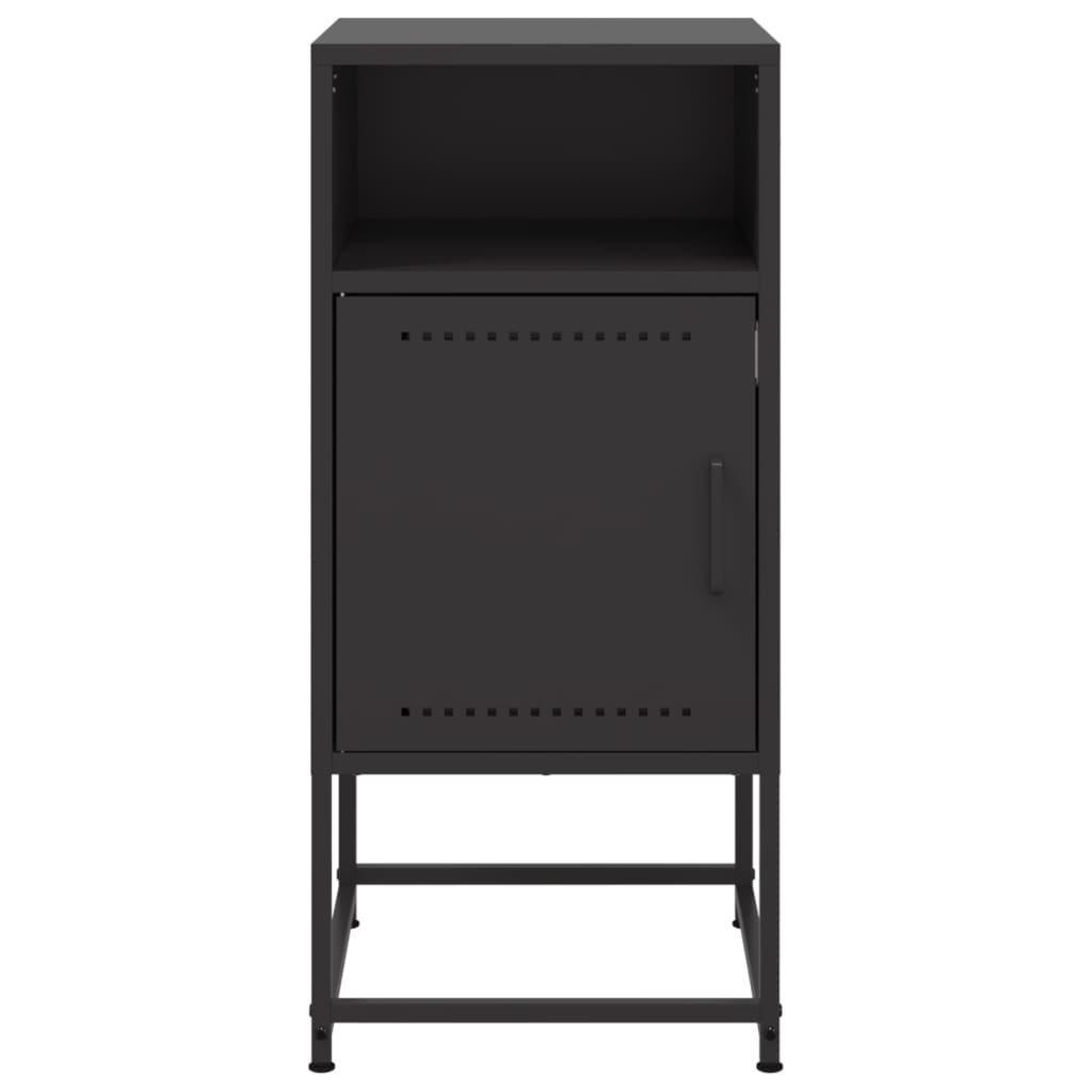 Bedside Cabinets 2 pcs Black 36x39x78 cm Steel