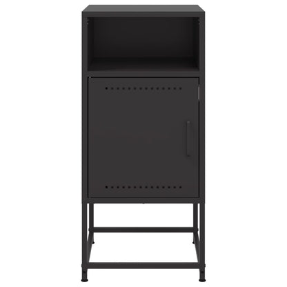 Bedside Cabinets 2 pcs Black 36x39x78 cm Steel