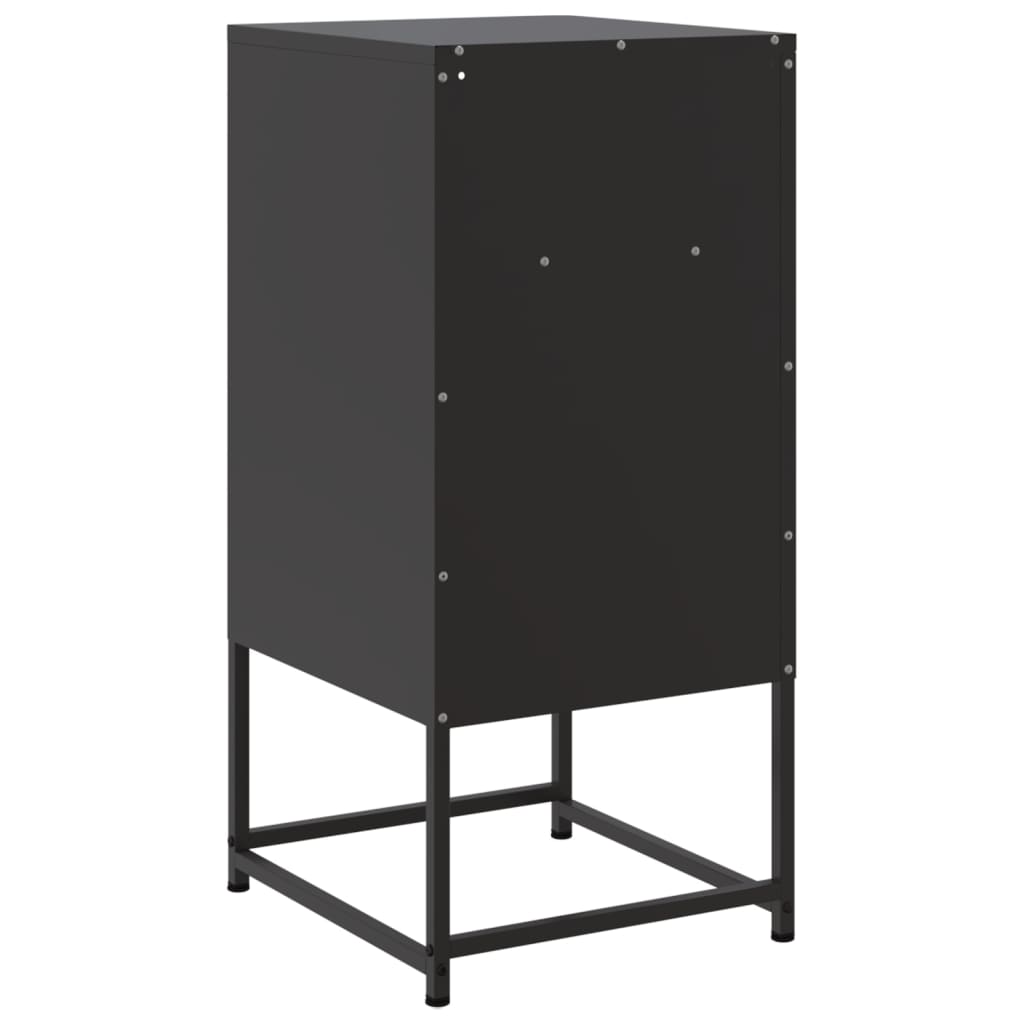 Bedside Cabinets 2 pcs Black 36x39x78 cm Steel