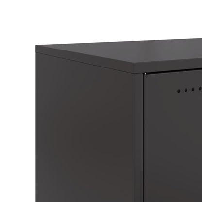 Bedside Cabinets 2 pcs Black 36x39x78 cm Steel