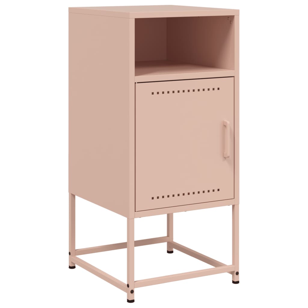 Bedside Cabinet Pink 36x39x78 cm Steel