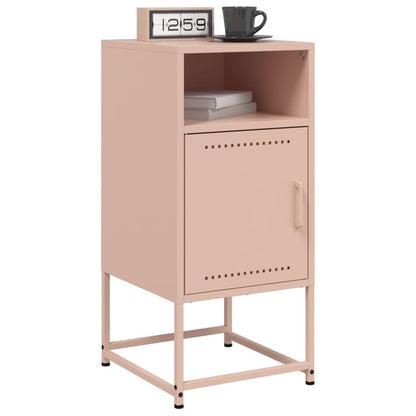 Bedside Cabinet Pink 36x39x78 cm Steel