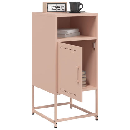 Bedside Cabinet Pink 36x39x78 cm Steel