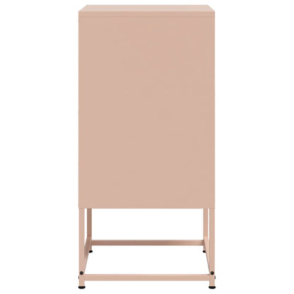 Bedside Cabinet Pink 36x39x78 cm Steel