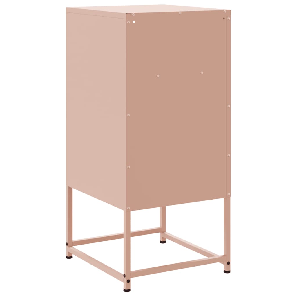 Bedside Cabinet Pink 36x39x78 cm Steel