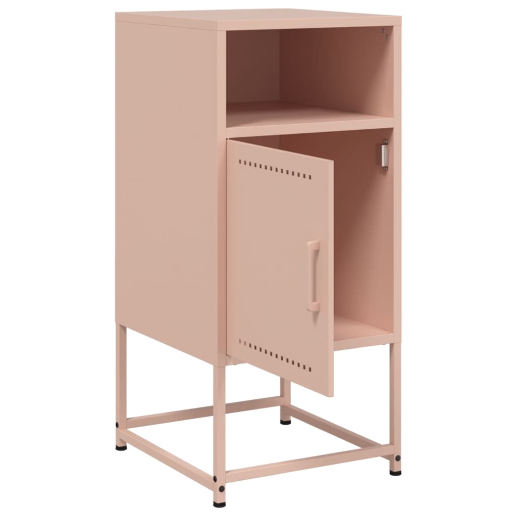 Bedside Cabinet Pink 36x39x78 cm Steel