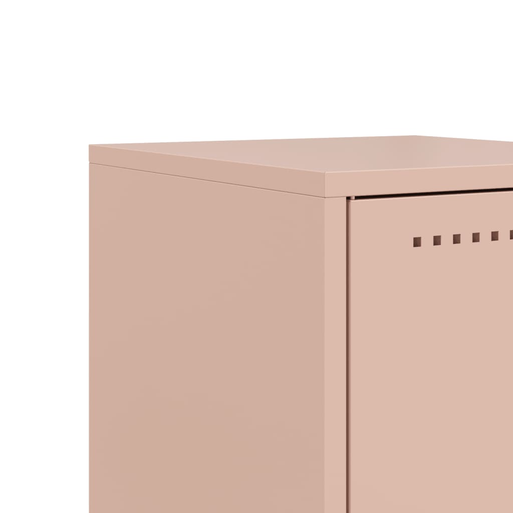 Bedside Cabinet Pink 36x39x78 cm Steel