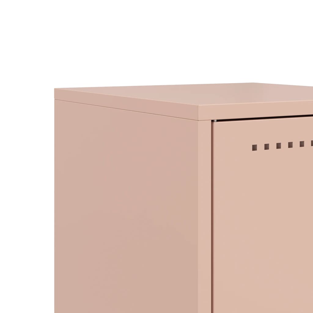 Bedside Cabinets 2 pcs Pink 36x39x78 cm Steel