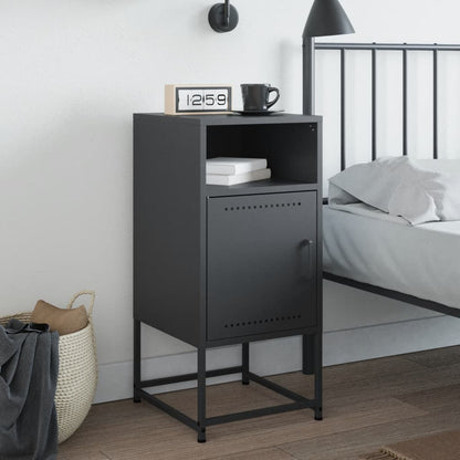 Bedside Cabinet Anthracite 36x39x78 cm Steel