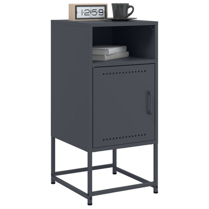 Bedside Cabinet Anthracite 36x39x78 cm Steel