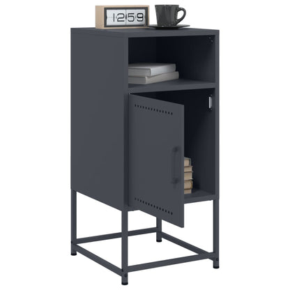 Bedside Cabinet Anthracite 36x39x78 cm Steel