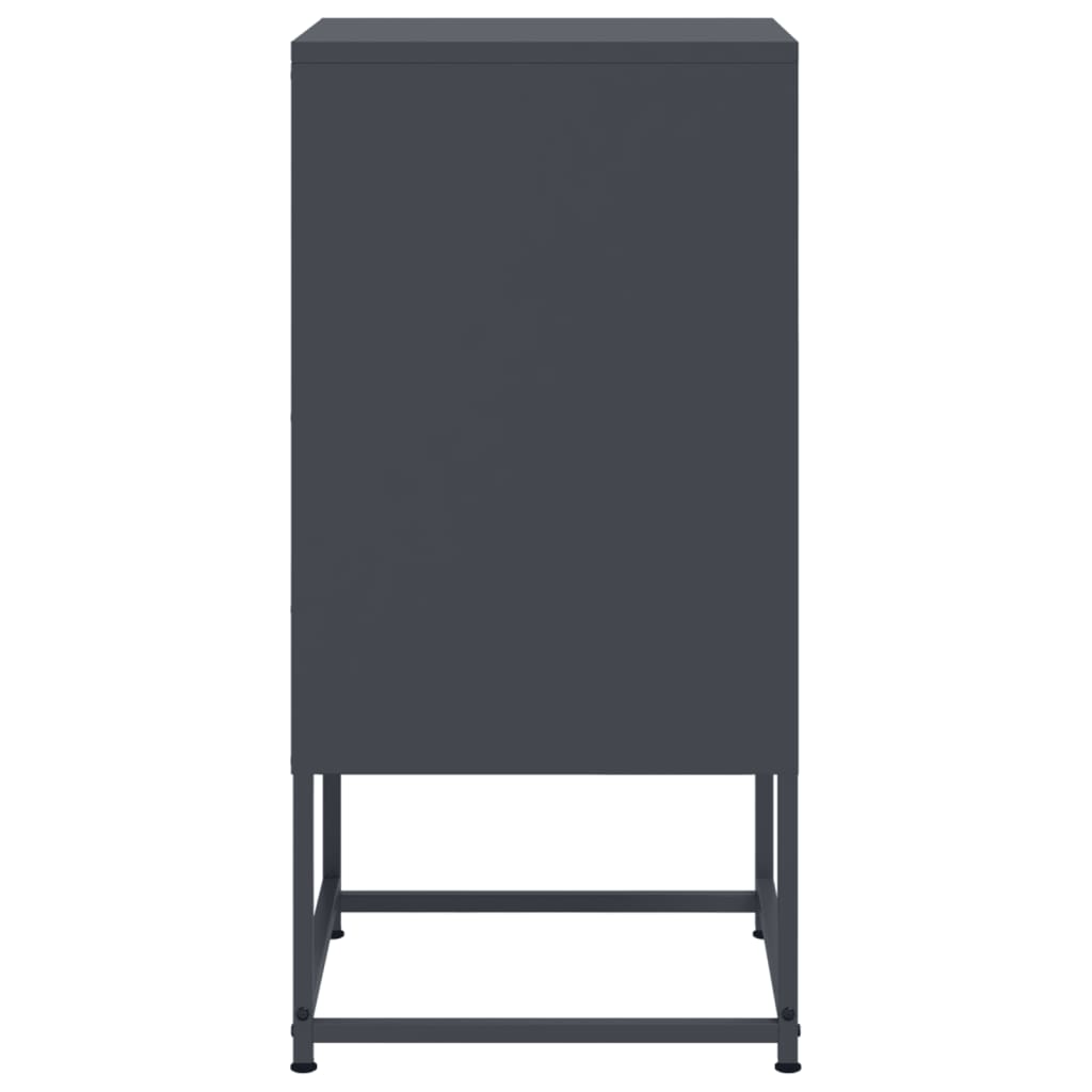 Bedside Cabinet Anthracite 36x39x78 cm Steel