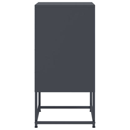 Bedside Cabinet Anthracite 36x39x78 cm Steel