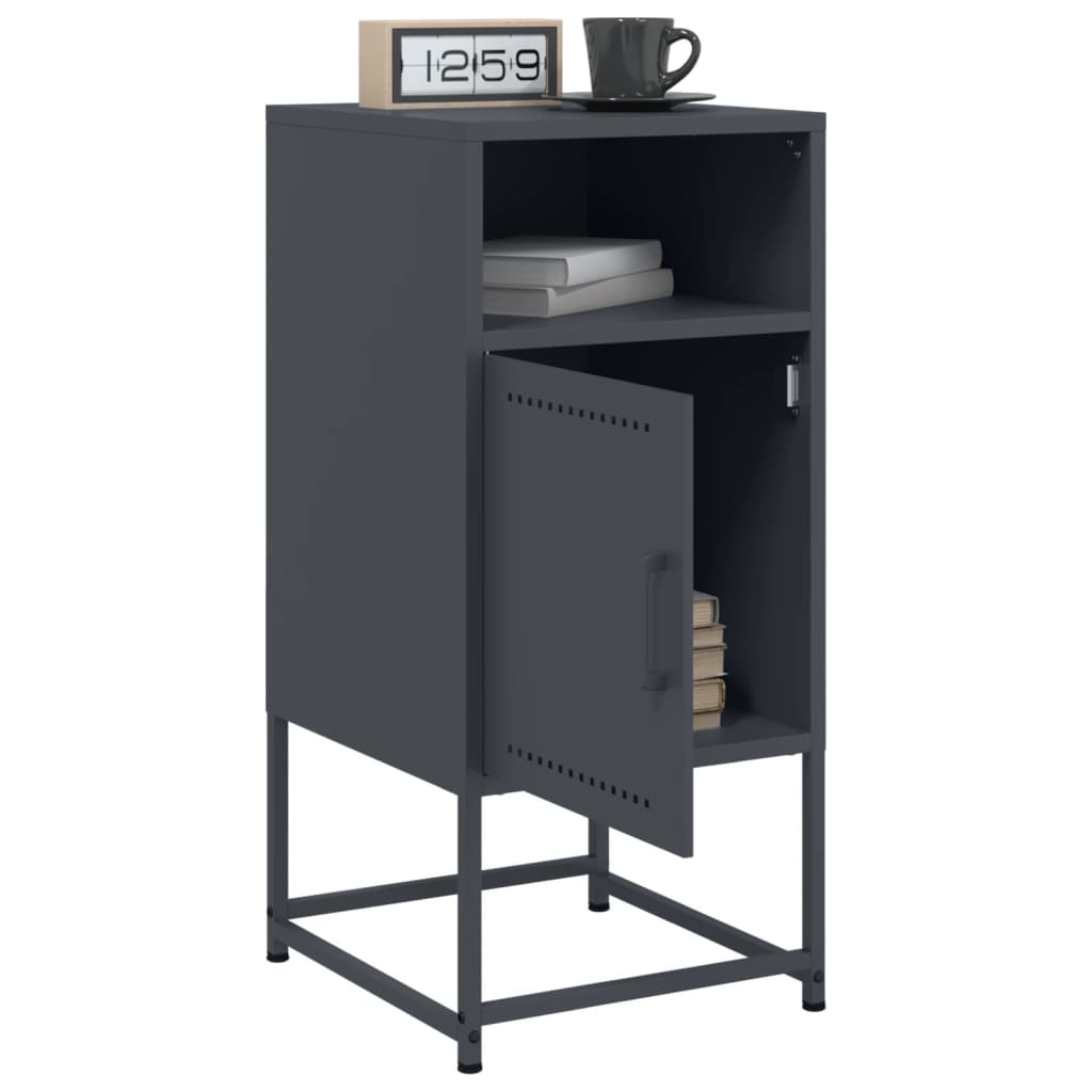 Bedside Cabinets 2 pcs Anthracite 36x39x78 cm Steel