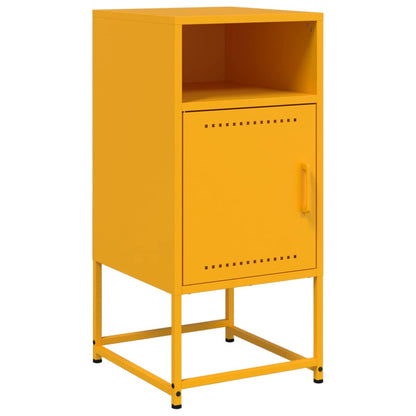 Bedside Cabinets 2 pcs Mustard Yellow 36x39x78 cm Steel