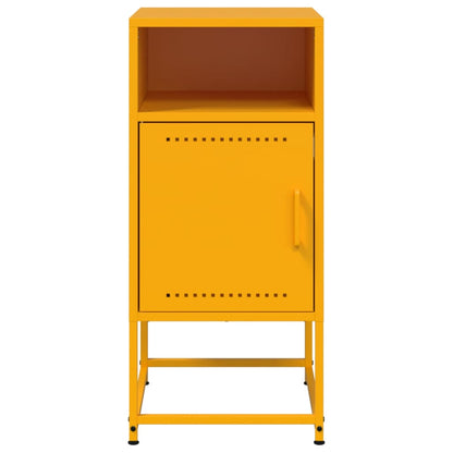 Bedside Cabinets 2 pcs Mustard Yellow 36x39x78 cm Steel