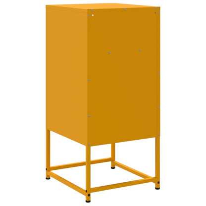 Bedside Cabinets 2 pcs Mustard Yellow 36x39x78 cm Steel