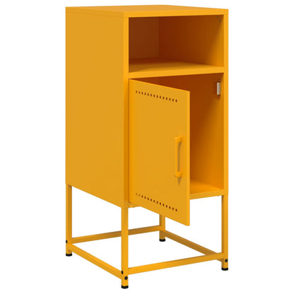 Bedside Cabinets 2 pcs Mustard Yellow 36x39x78 cm Steel