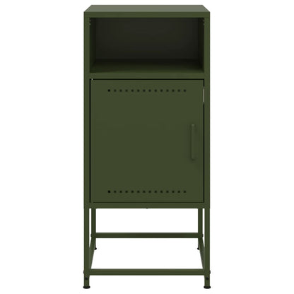 Bedside Cabinet Olive Green 36x39x78 cm Steel