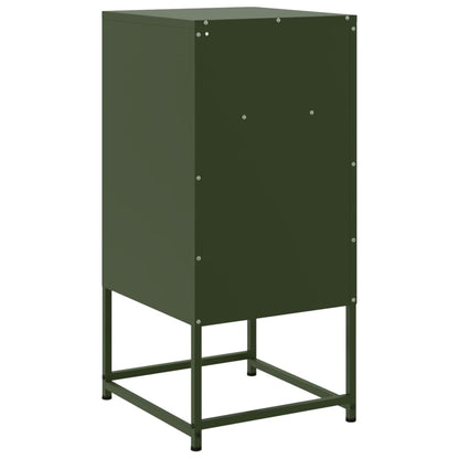 Bedside Cabinet Olive Green 36x39x78 cm Steel