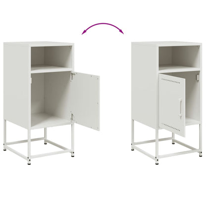 Bedside Cabinets 2 pcs White 36x39x78 cm Steel