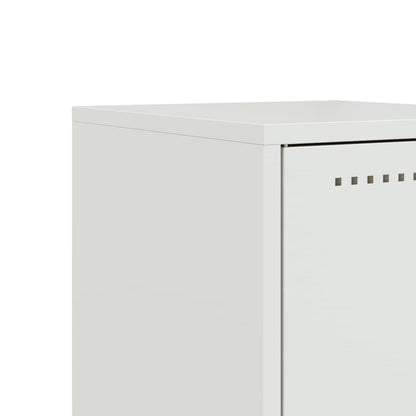 Bedside Cabinets 2 pcs White 36x39x78 cm Steel