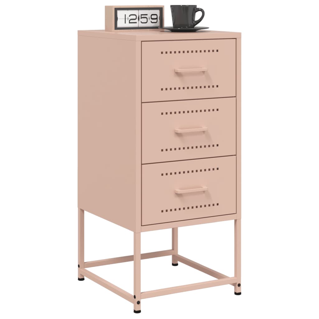 Bedside Cabinets 2 pcs Pink 36x39x78 cm Steel