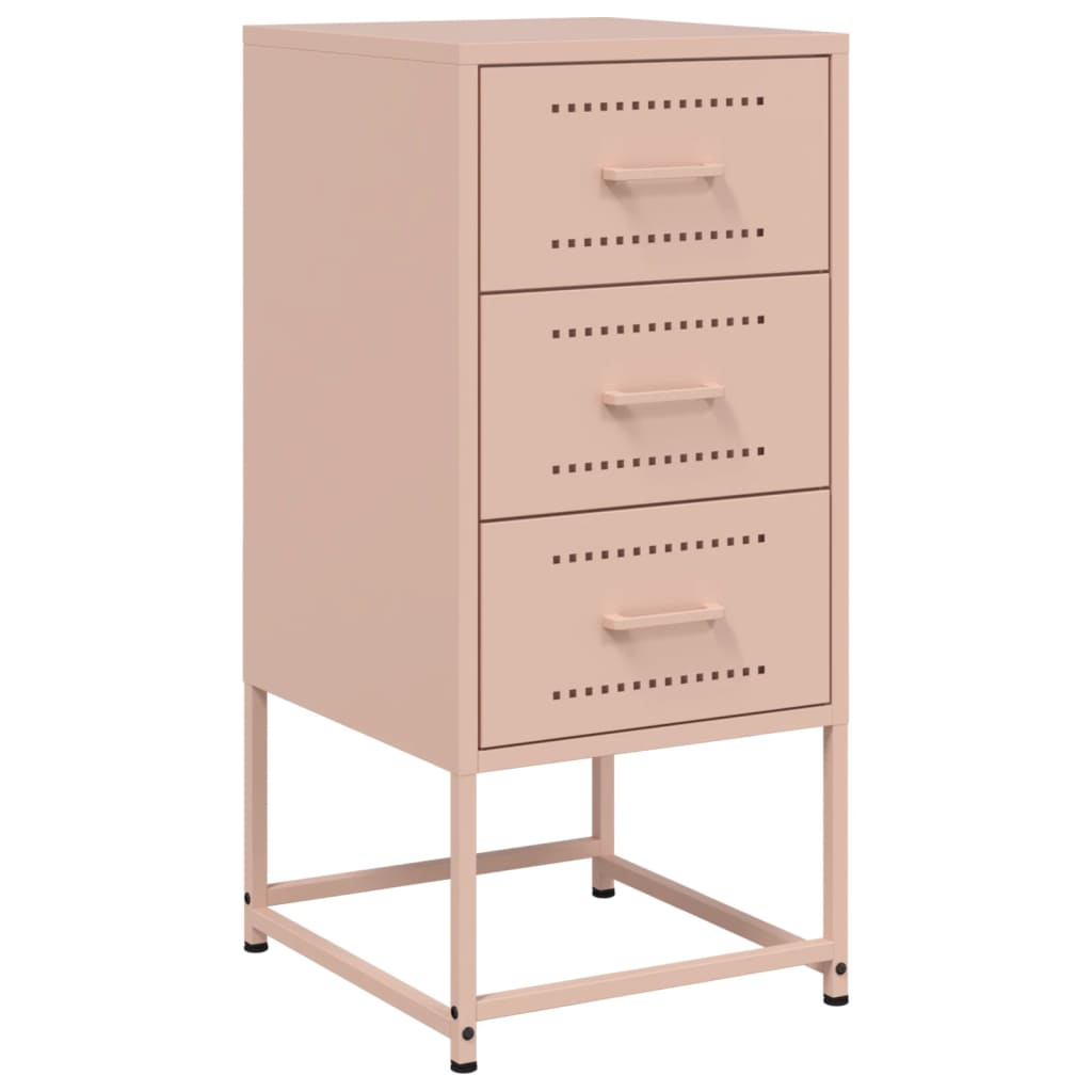 Bedside Cabinets 2 pcs Pink 36x39x78 cm Steel