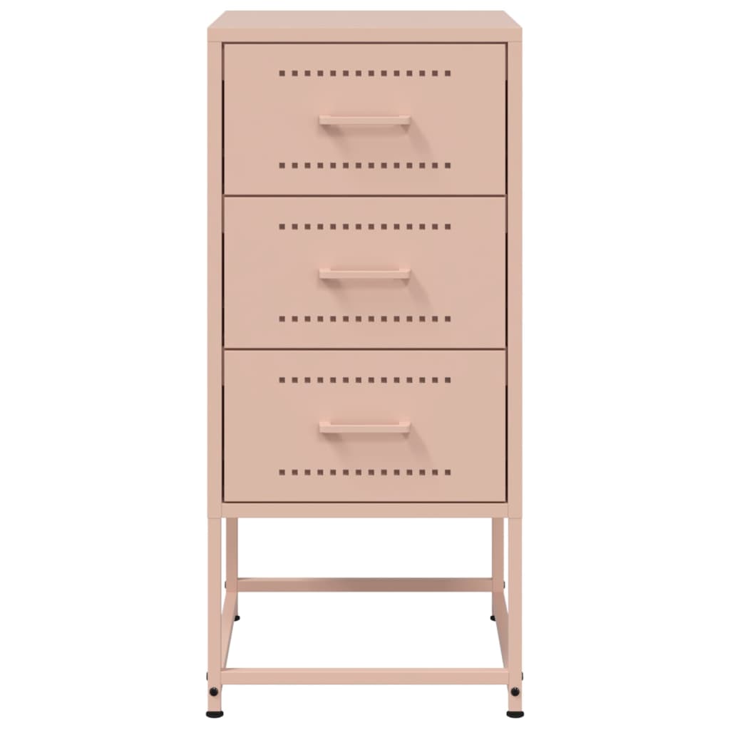 Bedside Cabinets 2 pcs Pink 36x39x78 cm Steel