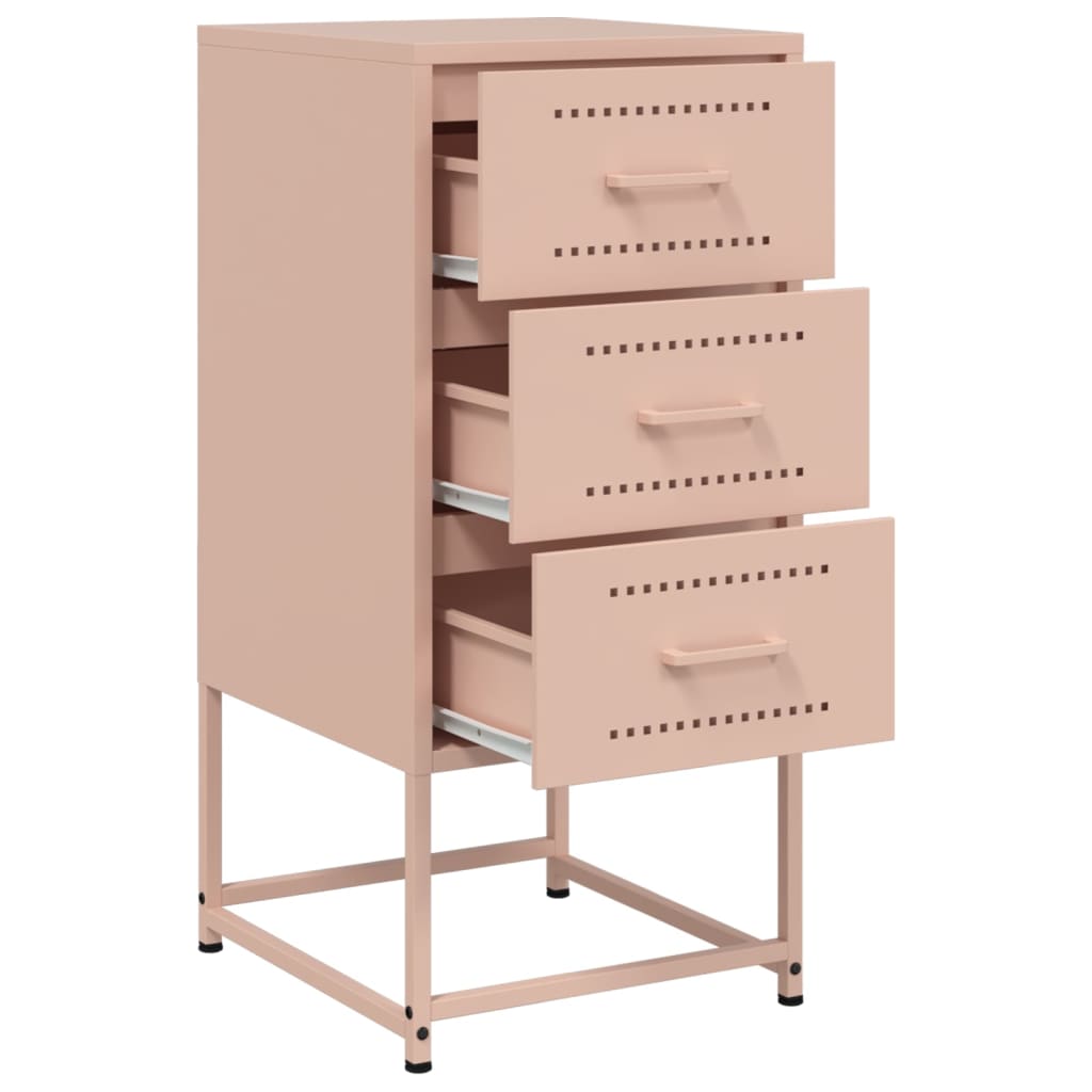 Bedside Cabinets 2 pcs Pink 36x39x78 cm Steel