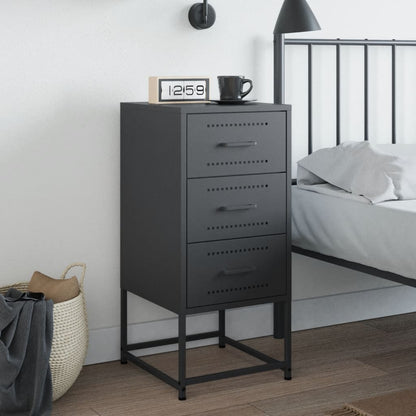 Bedside Cabinet Anthracite 36x39x78 cm Steel