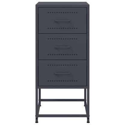 Bedside Cabinet Anthracite 36x39x78 cm Steel