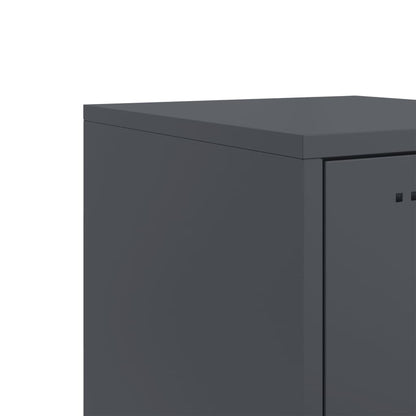 Bedside Cabinet Anthracite 36x39x78 cm Steel