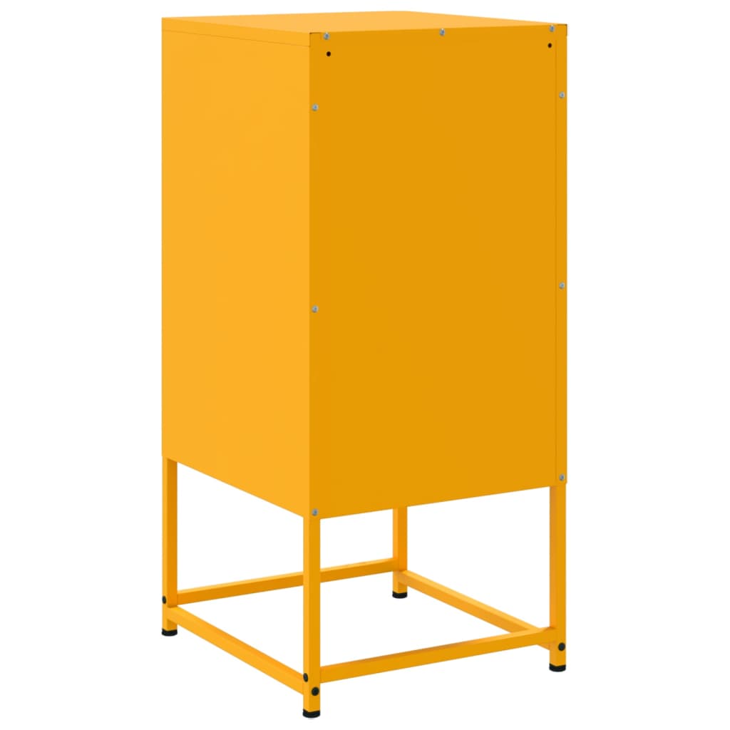 Bedside Cabinet Mustard Yellow 36x39x78 cm Steel