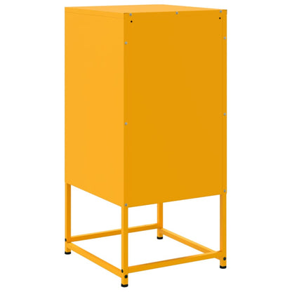 Bedside Cabinet Mustard Yellow 36x39x78 cm Steel