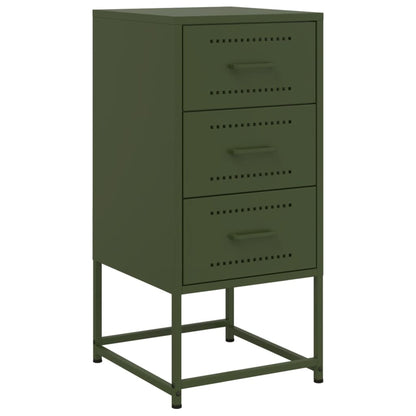 Bedside Cabinets 2 pcs Olive Green 36x39x78 cm Steel