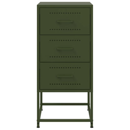 Bedside Cabinets 2 pcs Olive Green 36x39x78 cm Steel