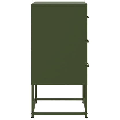 Bedside Cabinets 2 pcs Olive Green 36x39x78 cm Steel