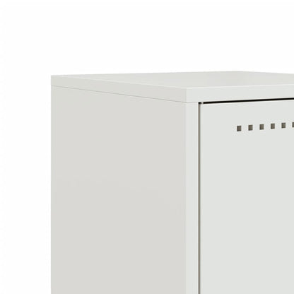 Bedside Cabinet White 36x39x78 cm Steel