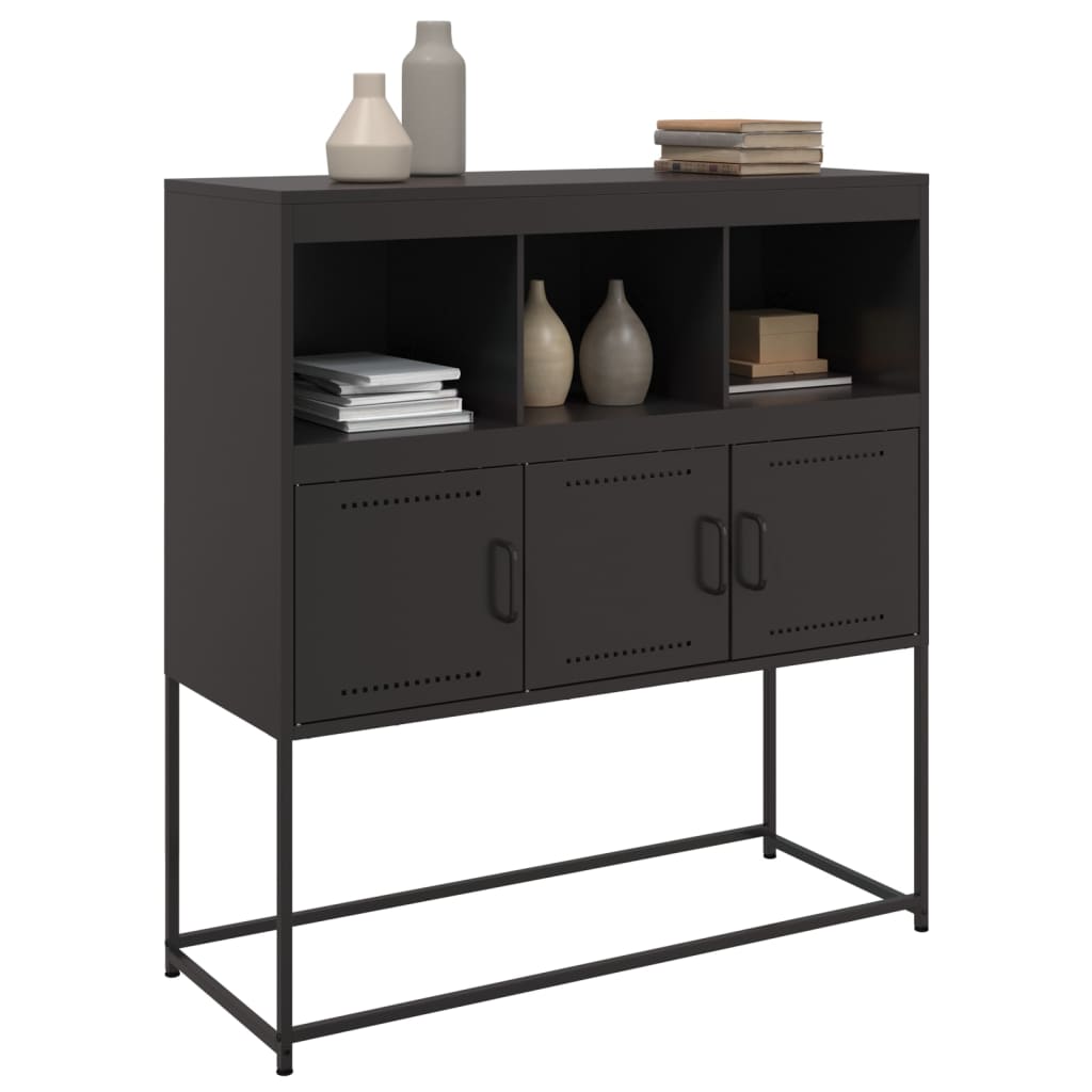 Sideboard Black 100.5x39x107 cm Steel