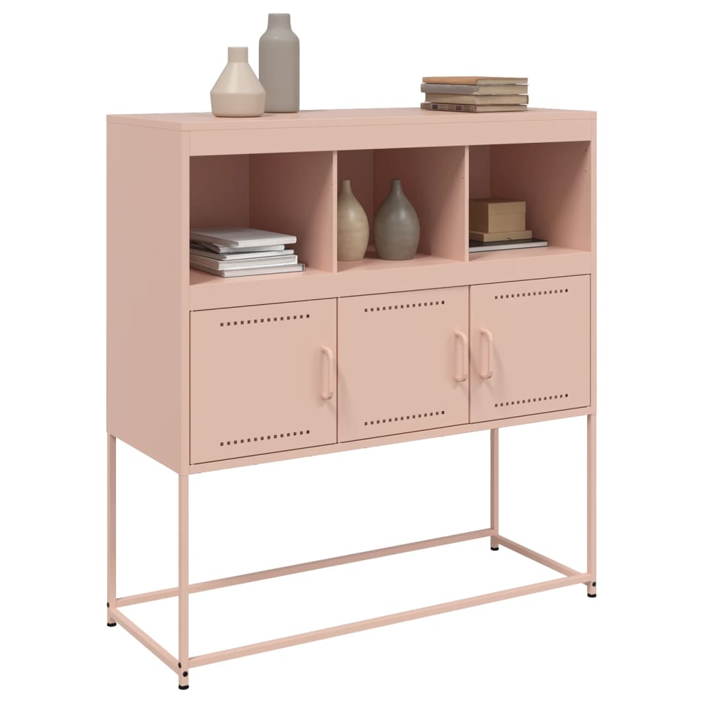 Sideboard Pink 100.5x39x107 cm Steel